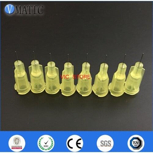 Free Shipping Non Sterilized Quality Assurance 100Pcs 32G 1/4'' Inch Stainless Steel Glue Dispensing Screw Syringe Needle Tips