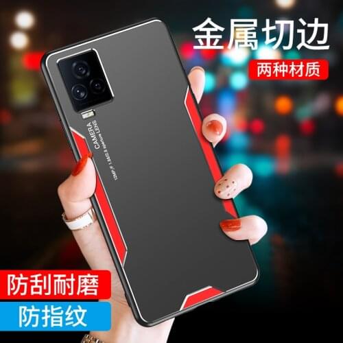 Phone Case for VIVO IQOO 7 5 pro Z1 Z1X 3 pro Neo 3 X60 pro Y20 Y30 U1X S7 S6 S5 Case Cover Metal Panel TPU Silicone Frame Case