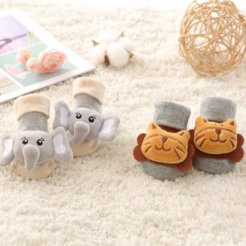 Baby Socks Lovely Cotton Newborn Floor Sock New Baby Girl Toddler Footgear Non-slip Bottom Modelling Socks