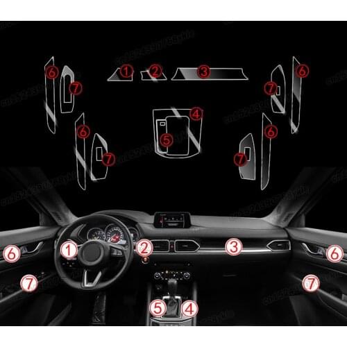 Lsrtw2017 For mazda cx5 cx-5 2017 2018 2019 2020 car interior center control panel protective film anti-scratch transparent TPU