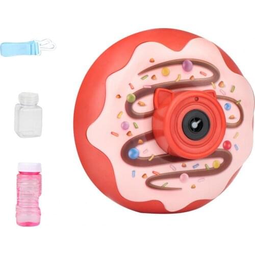 Electric Automatic Bubble Machine Blowing Toys Durable Donuts Design Electric Kids Toy Automatic Light Music Effect for Outdoor