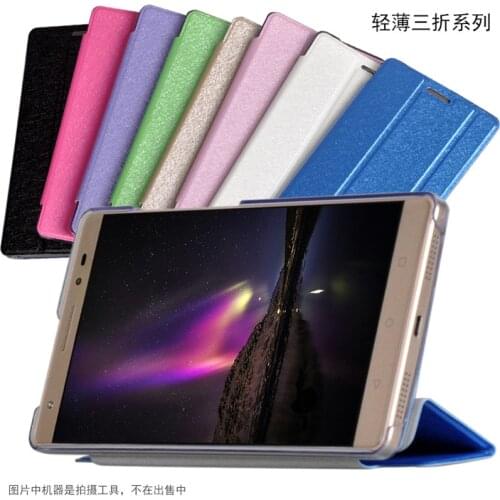 Phab2 Plus Flip Cover For Lenovo Phab2 Plus Phab 2 Plus PB2-670 PB2-670N 6.4" Tablet Case Silk Grain Stand PU Leather Skin Case