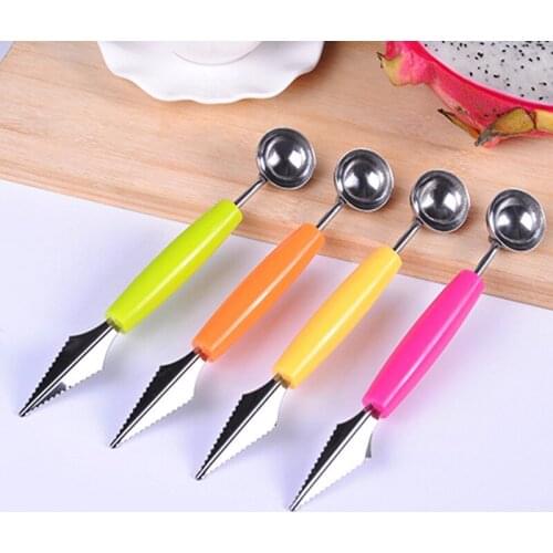 Creative Ice Cream Dig Ball Scoop Spoon Baller DIY Assorted Cold Dishes Tool Watermelon Melon Fruit Carving Knife Cutter Gadgets