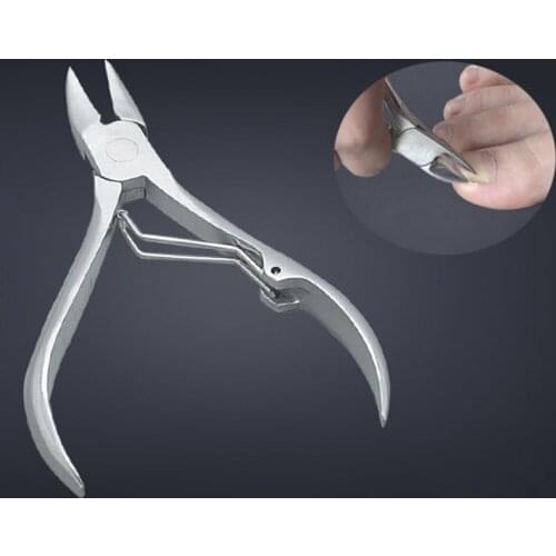 Stainless Steel Nail Clipper Cutter Toe Finger Cuticle Plier Manicure Tool for Thick Ingrown Toenails Fingernail Foot Care
