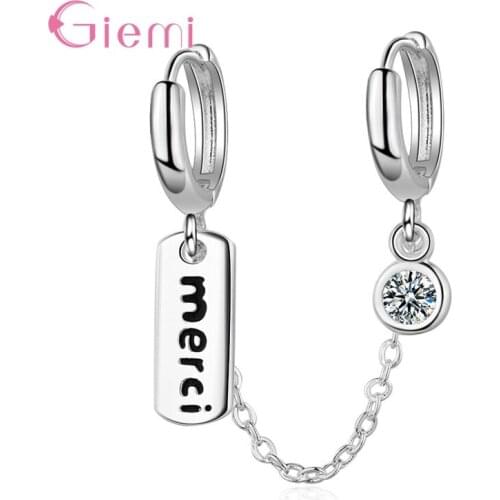 Hot Selling Fashion Cute Double Hooks Hoop Earrings For Girls Women Merci Design For Party Nice Birthday Jewelry Fast Shipping