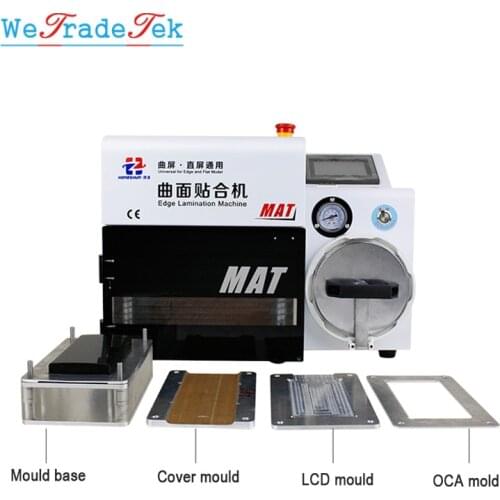 MAT Edge Laminating Machine OCA Vacuum Laminating Bubble Remover LCD Screen Refurbish Machine for Samsung IP With 6 Molds