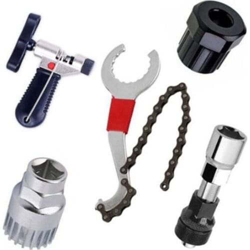 Multifunctional Bicycle Repair Tool Kits Portable Bottom Bracket Wrench Cassette Freewheel Bottom Bracket Bike Chain Remover