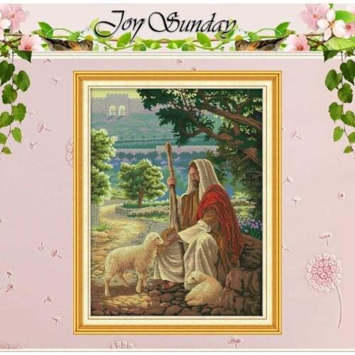 Jesus shepherding Counted Cross Stitch 11CT 14CT Cross Stitch Sets Wholesale Chinese Cross-stitch Kits Embroidery Needlework