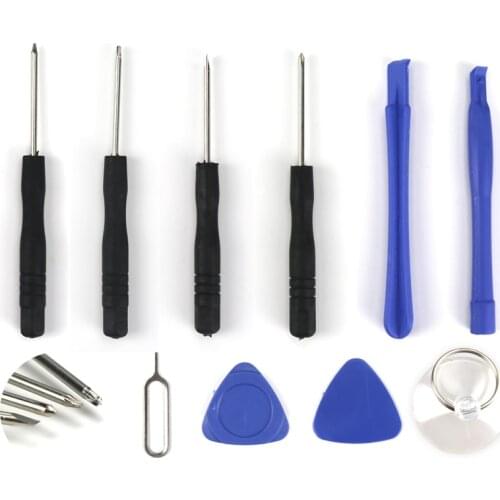 10 in 1 Opening Tools Disassemble Kit for iPhone 4 4s 5 5s 6 6s 6p 6Sp Smart Mobile Phone Repair Tools Kit Screwdriver Set
