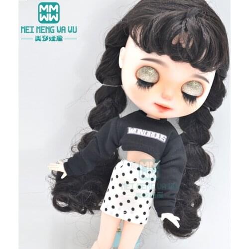 Blyth Doll Clothes Sports sweater, casual pants, leather shoes for Azone doll accessories