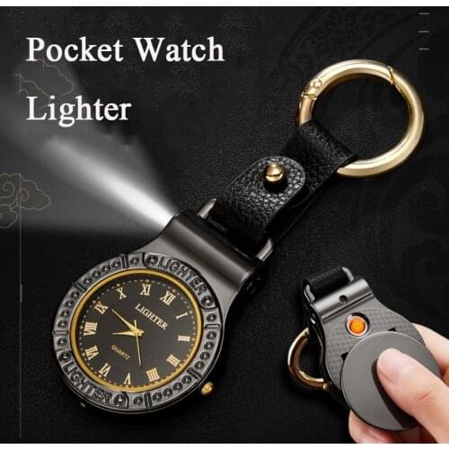 Zinc Alloy USB Lighter Gadgets For Men Rechargeable Cool Watch Candle Windproof Electric Lighter Dropship Suppliers