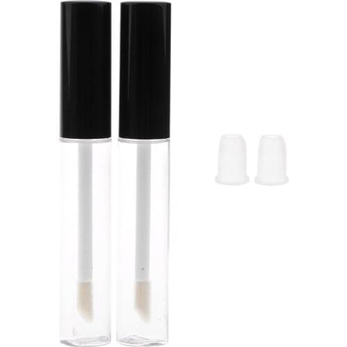 2pcs 2.5ml Empty Lip Gloss Lip Balm Tube Applicator Liquid Cosmetic Container