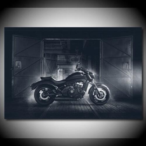 Superbike Kawasakis Vulcan S Black motorcycle Wall Art Picture Posters and Prints Modern Canvas Paintings for Living Room Decor