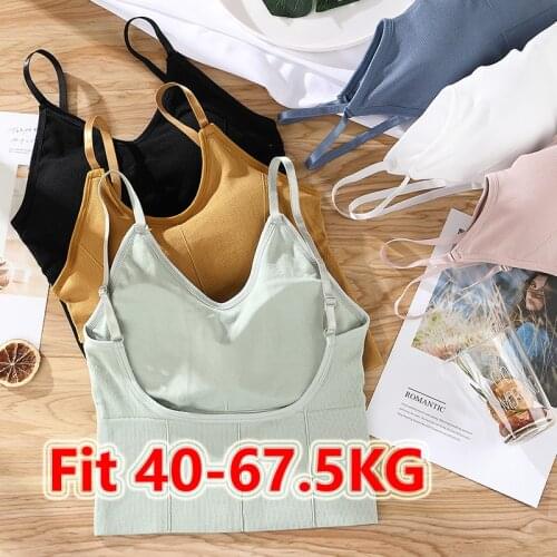 Tube Top No Rims Underwear Young Women Tank Crop Tops U Back Push Up Lingerie Intimate Removeable Padded Adjust Camisole