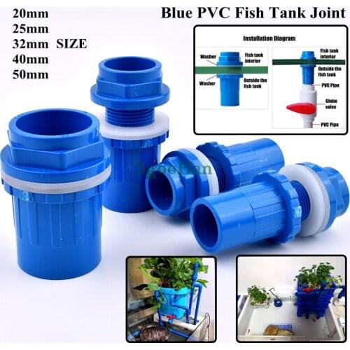 1~20pcs ID 20~50mm PVC Pipe Aquarium Tank Joint Fittings Home Garden DIY Irrigation System PVC Tube Water Tank Supply Parts