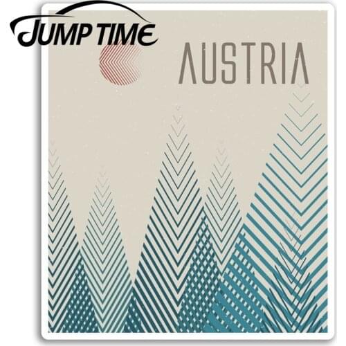 Jump Time Austria Vinyl Stickers Travel Skiing Sticker Laptop Luggage Decal Truck Window Car Wrap Car Accessories