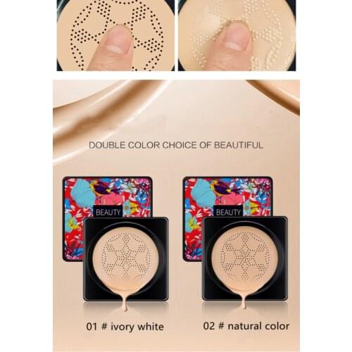 Mushroom Head Air Cushion CC Cream BB Glow Cream Face Concealer Long Lasting Korean Makeup Base Waterproof Cushion Foundation