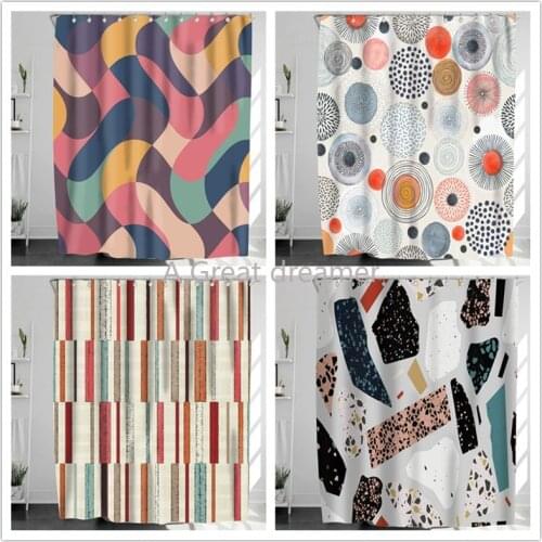 3D Art Painting Bathroom Curtains Polyester Waterproof Flowers Bath Custom Shower Curtains Anti Peeping Lips Bath Door Curtain