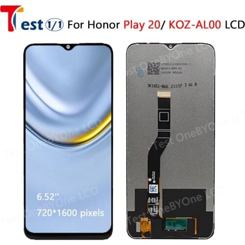 6.26"for Huawei Honor Play 20 LCD Display Touch Screen Digitizer with Frame for Honor Play 20 LCD Play20 YAL-L21 LCD display