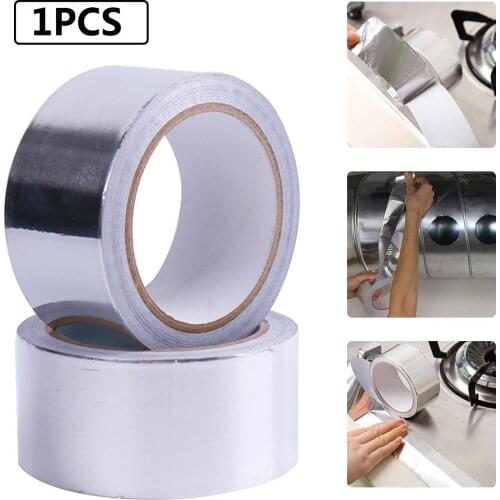 1 Roll 5CMx20M Aluminum Foil Adhesive Sealing Tape Water Heater Pipe Repair Tape Heat Protection Insulation Tape