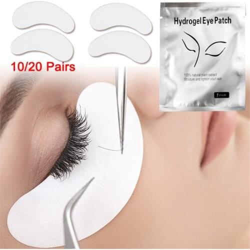 10/20pairs Patches for Eyelash Extension Under Eye Pads Paper Patches Disposable Non-woven Grafted Eye Tips Sticker Wraps Tools