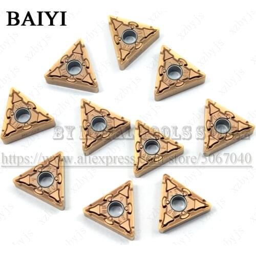 10pcs Carbide inserts TNMG160408-BF WS7225 Turning Tools TNMG160408 cutter lathe blade Boring CNC metal lathe tools for stainles