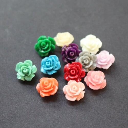 20pcs/Lot 10mm Artificial Coral Beads Cabochon Camelia Flower Fashion Beads Multi-color for Jewelry making DIY accessoires