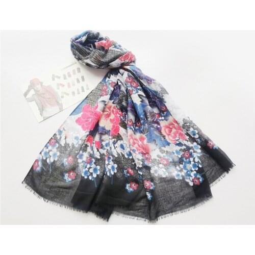2021 Women Fashion Floral Printed Pattern Cotton Scarf Shawls Wraps Hijabs 10pcs/lot