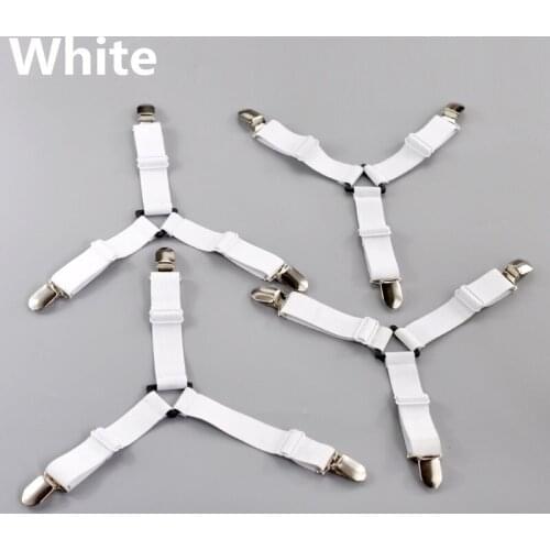4Pcs/set Elastic Bed Sheet Strong Clip Grippers Bed Sheet Adjustable Bed Sheet Clip Bed sheet Belt Fastener Mattress