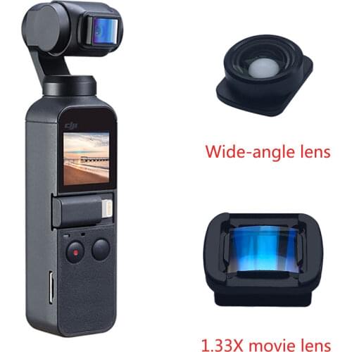 1.33X Anamorphic Wide-angle Lens for DJI Osmo Pocket 2 Vlog Video Shooting Lightweight Portable Lens Handheld Gimbal Accessories