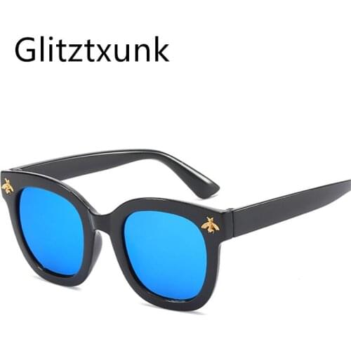 Glitztxunk New Kids Sunglasses Retro Square Children Sun Glasses For Boys Girls Fashion Shade baby Eyewares Goggle Oculos UV400