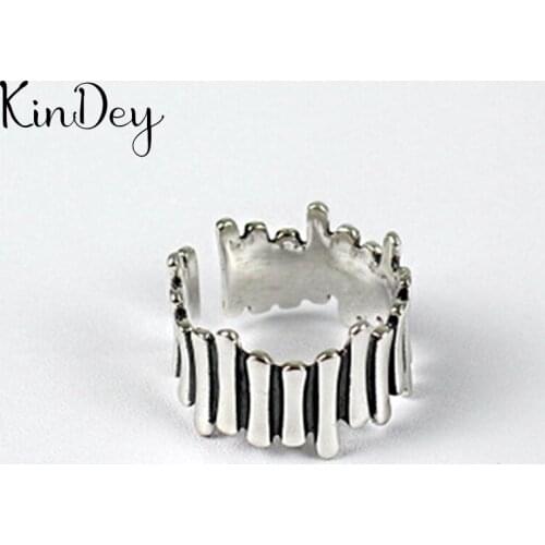 Kindey Boho Silver Color Geometric Irregular Rings For Women Lady Girls Opening Rings Party Gifts Anillos 2020