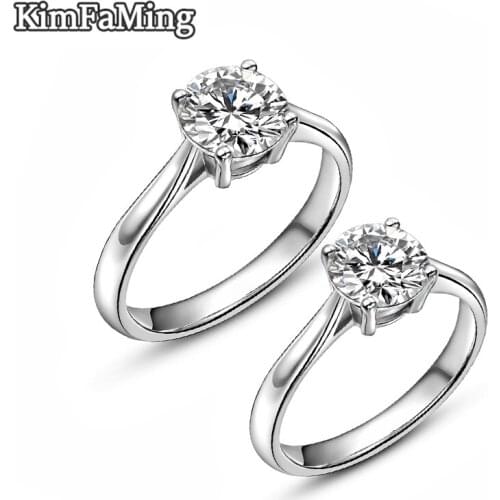 Classic Fine Sterling Silver Solitaire Rings for Lovers in Tradinational Wedding Jewelry Party SR033