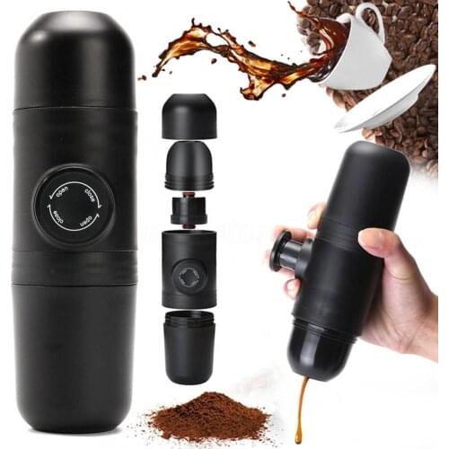 New Manual Coffee Machine Outdoor Portable Coffee Pot 140ml Coffee Capsule Camping Trip Hiking Coffee Extraction Coffee Tool