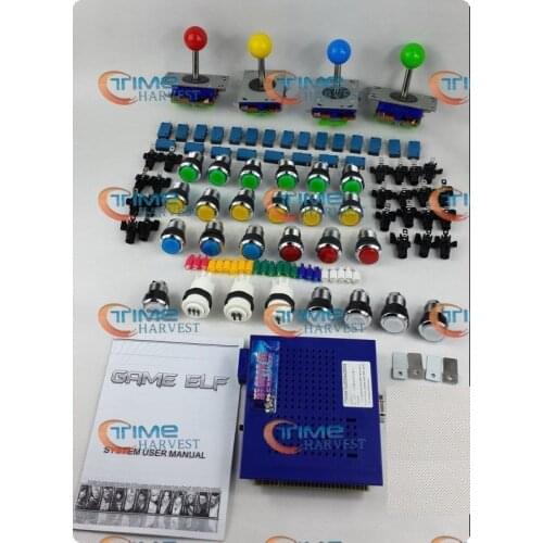 Arcade parts Bundles kit With Joystick Pushbutton Microswitch Player button 1033 in 1 Game PCB to Build Up 3 Side Arcade Machine