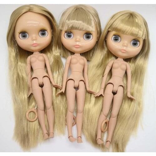 Joint body Nude Blyth Doll,Factory doll ,Suitable For DIY blond hair tan skin 20181029