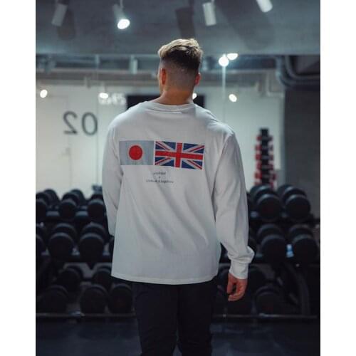 Lyft Muscle Brothers Mens Fitness Long Sleeve Sweater Cotton Elastic Sports Leisure Training Loose Large Top Fashion