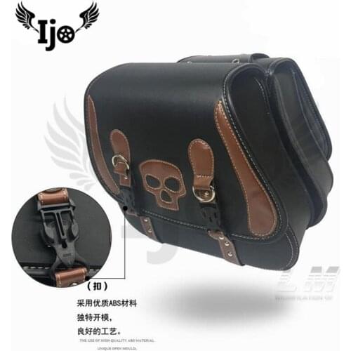 Motorcycle tool bag saddle bag saddlebag side bag for kawasaki honda suzuki universal High-quality leather Motorcycle Bag
