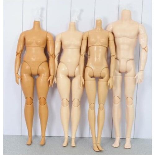 Multi Joints Movable Doll Body Figure Fat Slim Yoga Doll Body Beige White Brown Doll Toy Body For All 1/6 Head Man Lady Doll Toy