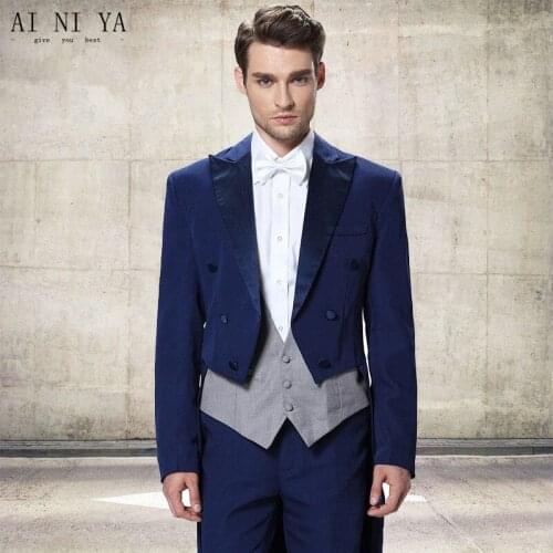 Men wedding suits tuxedos fashion the groom suits tuxedos three-piece mens wedding suits(jacket+pants+vest) costume homme