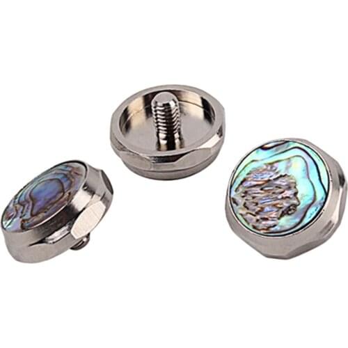 Set of 3 Trumpet Valve Finger Buttons Colorful Shell Repair Parts Valve Caps Accessories Musical Instruments Collections, Shell