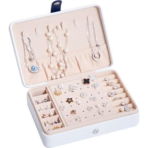 New Protable Jewelry Box Waterproof Case Earrings Rings Necklace Storage Women Girls Gift