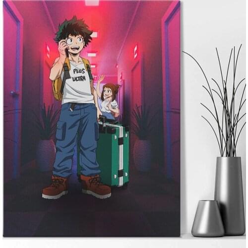 Ochaco Uraraka Izuku Midoriya My Hero Academia BNHA Canvas Painting Wall Art Posters Prints Living Room Decoration Home Decor