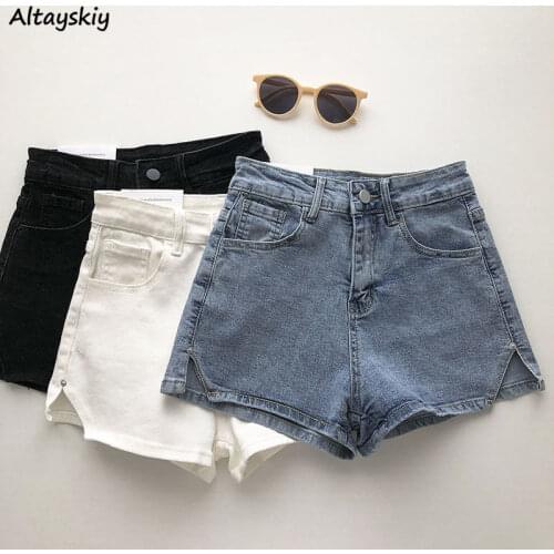 Shorts Women Summer Denim Sexy Retro Streetwear High-waist Slim All-match Daily Fashion Vintage Students Simple Ulzzang Female