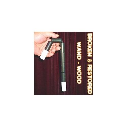 Broken and Restored Wand (Wood) Collapses Wand to Straight Magic Tricks Joke Magician Stage Accessories Gimmick Fun Magia Toys