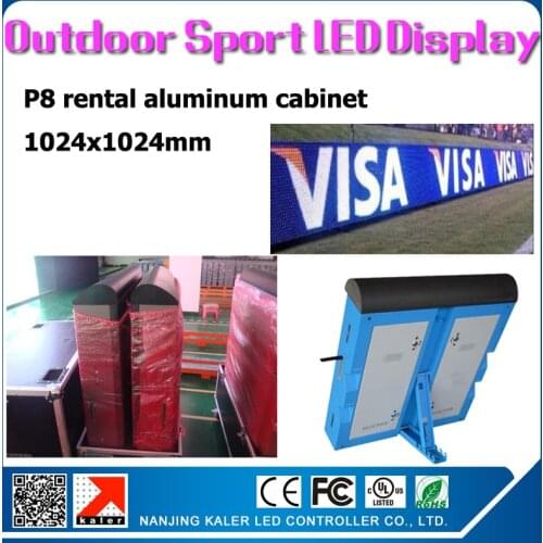 TEEHO 6pcs/lot P8 outdoor led display video wall 1.024x1.024m with LINSN TS802 sending card RV908 receiving card and road cases