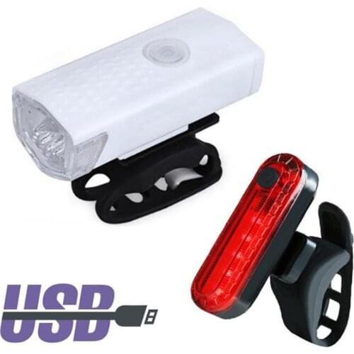 USB Rechargeable Bike Light MTB Bicycle Front Back Rear Taillight Waterproof Bicycle Lamp Flashligh Drop Shipping