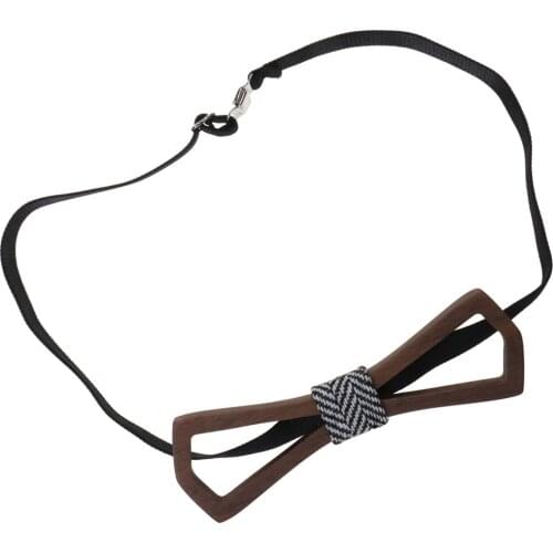 Vintage Mens Groom Wedding Party Wooden Bow Tie Tuxedo Necktie Accessory G