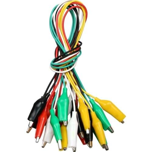2pcs/5pcs Line length 50cm Crocodile clip medium 35mm Double-ended Crocodile Clips Cable Alligator Clips Wire Testing Wire Clip