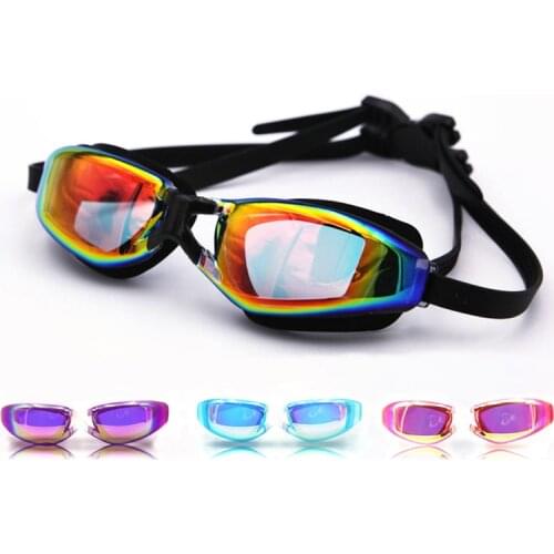 Adult Mirrored Camera Waterproof Anti Fog Silicone Swimming Goggles Water sports Pool Glasses